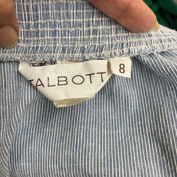 Vintage 70’s Talbott Engineer stripe button front Midi skirt Size 8 - Picture 7 of 8